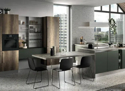 Cucina Moderna con penisola Azimut 02 di Essebi