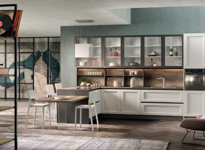 Cucina Moderna con penisola Jazz 01 di Essebi