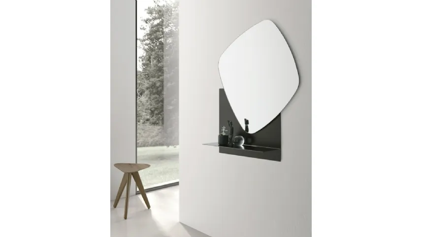 Specchio con mensola in metallo Double Trouble di Target Point