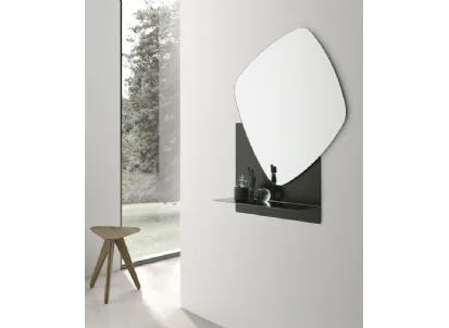 Specchio con mensola in metallo Double Trouble di Target Point