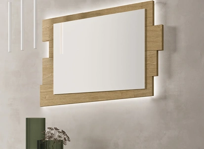 Specchiera Scuderia con cornice in legno di Maronese