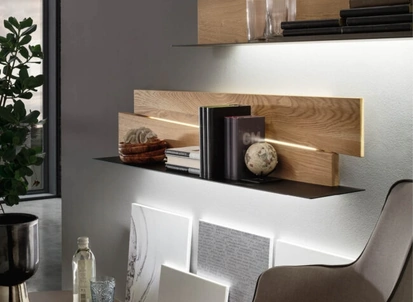 Mensola Scuderia in metallo e legno di Maronese