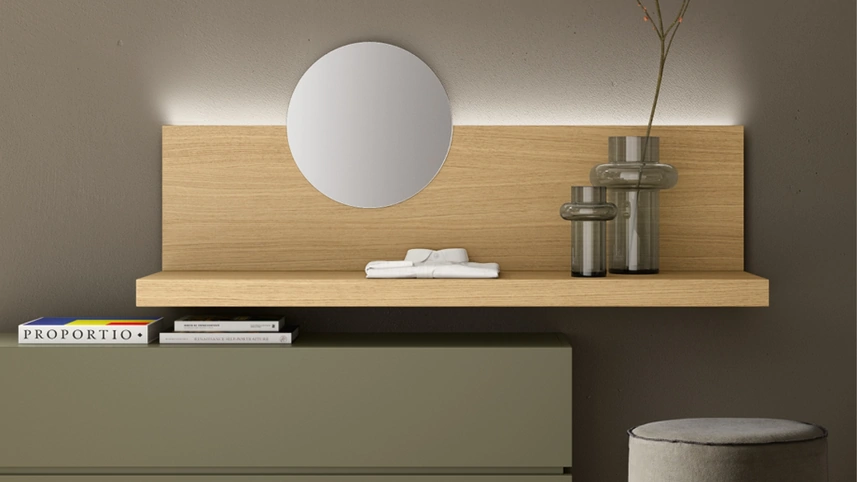 Specchio con boiserie Seta di Maronese