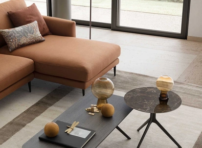 Tavolino Silky rettangolare in rovere grigio di Le Comfort