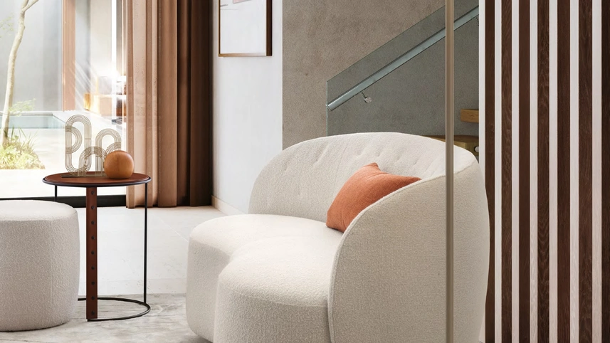 Lampada da terra in metallo laccato Dome di Le Comfort