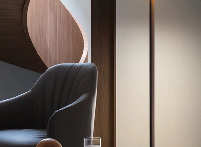 Lampada da terra Willowy in metallo laccato di Le Comfort