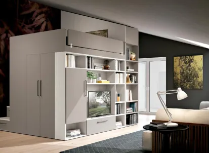 Cabina Armadio con soppalco Concept per Loft 18 di Ferrimobili