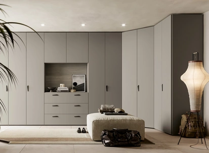 Armadio angolare Liscia Pratico Battente 03 di SantaLucia