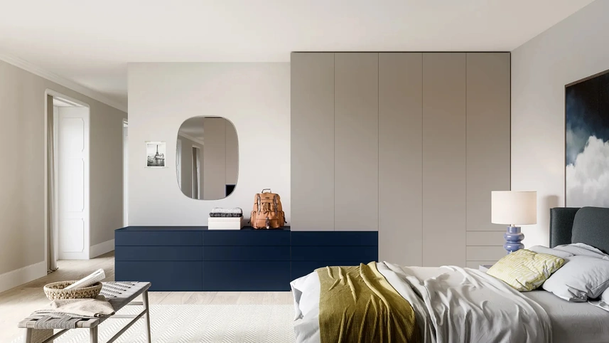 Armadio con ante battenti Plana Push di Dielle Modus