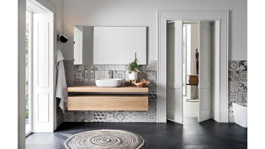 Mobile da Bagno sospeso in legno Teddy 03 di Alta Corte