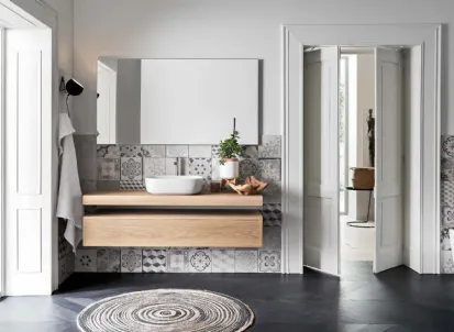 Mobile da Bagno sospeso in legno Teddy 03 di Alta Corte