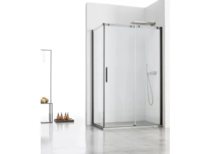 Box doccia S8 Scorrevole in cristallo temperato con profili in metallo di Arcom