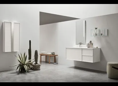 Mobile da Bagno sospeso Vanity 10 in Frassino Bianco di Arcom