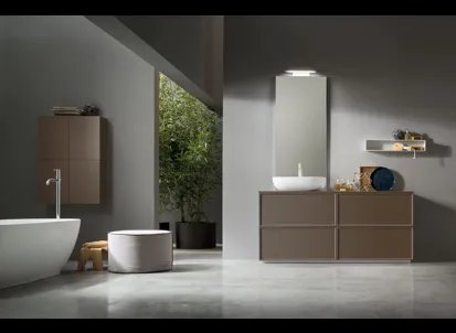 Mobile da Bagno a terra Vanity 13 in laccato opaco di Arcom