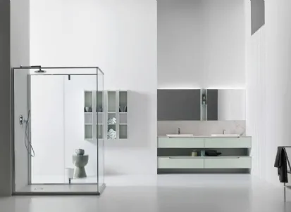 Mobile da Bagno sospeso Gold 05 laccato The verde di Arcom