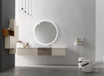 Mobile da Bagno sospeso laccato Juta opaco Pollock 61 di Arcom