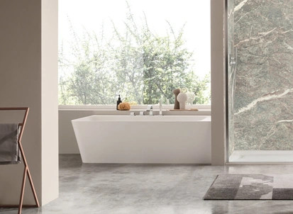 Vasca da bagno ad angolo Eden di Arcom