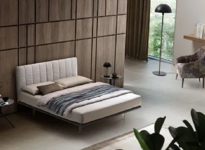 Letto con testiera in tessuto Celine di Le Comfort