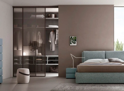 Letto imbottito Ester con box contenitore di Maronese