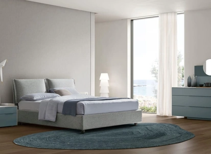 Letto imbottito Lola con contenitore di Maronese