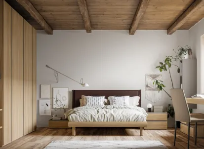 Letto con testiera in ecopelle West di SantaLucia