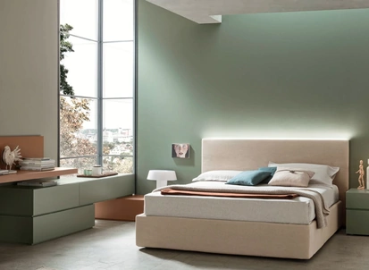 Letto Sky Imbottito con contenitore di Maronese