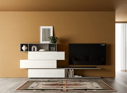 Parete Attrezzata Pratico PTG402 di SantaLucia