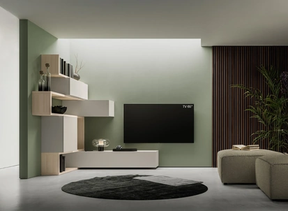 Parete Attrezzata Pratico PTG409 di SantaLucia