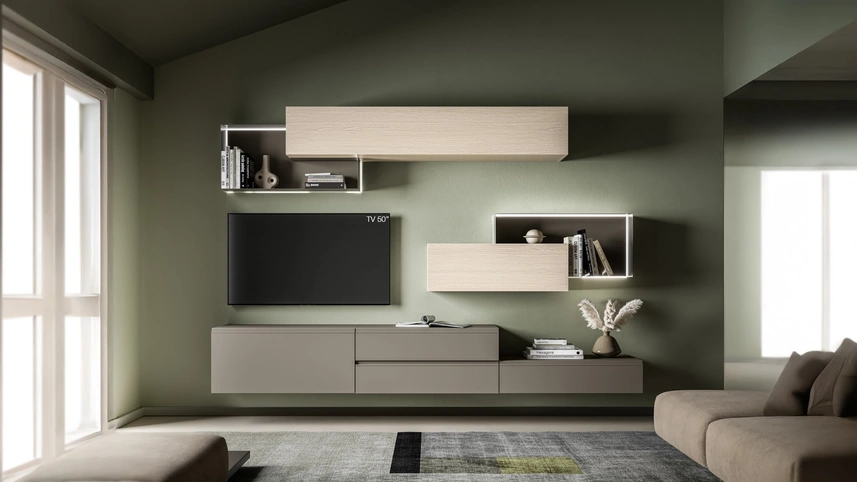 Parete Attrezzata Pratico PTG433 di SantaLucia