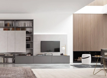 Parete Attrezzata Seta Sistema Spalla Comp SA2203 di Maronese