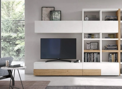 Parete Attrezzata Seta Sistema Spalla Comp SA2215 di Maronese