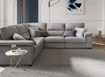 Divano angolare in tessuto con movimento relax Jaro di Le Comfort