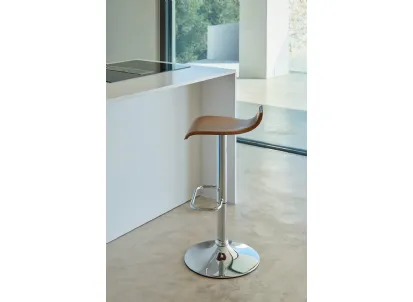 Sgabello Ego SG405gas in cuoio di Friulsedie