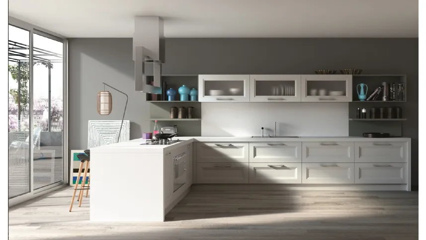 Cucina Classica con penisola Alba 08 di Essebi