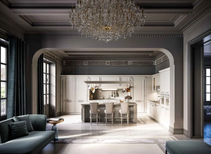 Cucina Classica con isola Ginevra 02 di Ar-Tre