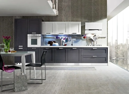 Cucina Classica lineare in legno laccato Signoressa 03 di Ar-Tre