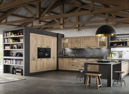 Cucina in Muratura con penisola I Masselli 01 di Ar-Tre