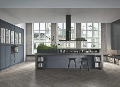 Cucina Moderna in legno laccato con isola Infinity 01 di Ar-Tre