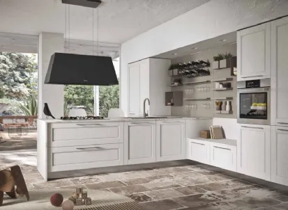 Cucina Moderna in legno laccato con penisola Cloe 01 di Ar-Tre