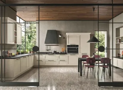 Cucina Moderna angolare in legno laccato Cloe 05 di Ar-Tre