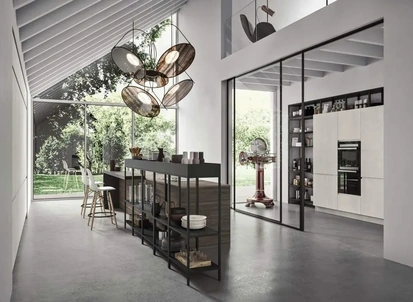 Cucina Moderna con isola Fly Evo Flo Evo 01 di Ar-Tre