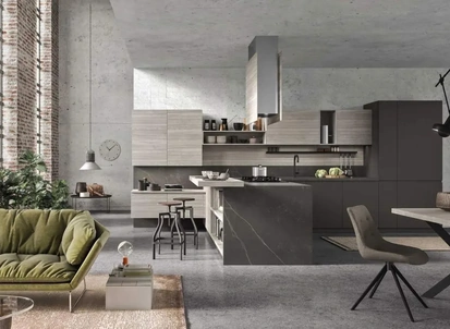 Cucina Moderna con penisola Fly Evo Flo Evo 02 di Ar-Tre