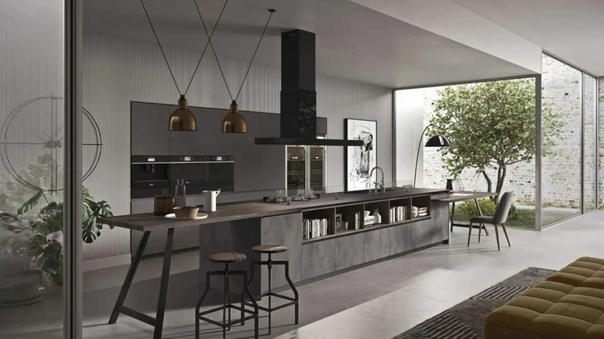 Cucina Moderna con isola Fly Evo Flo Evo 03 di Ar-Tre