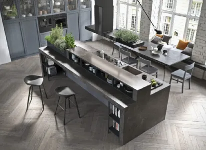 Cucina Moderna Infinity 01 in legno laccato di Ar-Tre