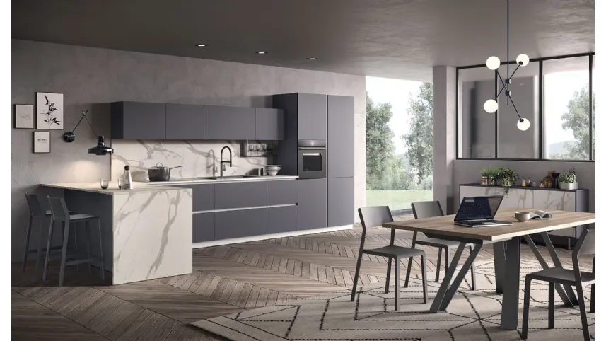 Cucina Moderna con penisola Just24 05 di Essebi