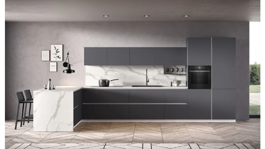 Cucina Moderna con penisola Just24 05 di Essebi