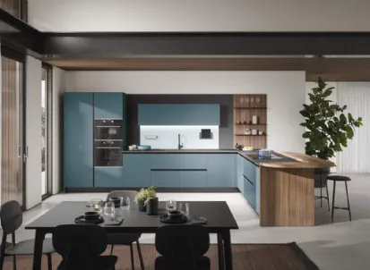 Cucina Moderna con penisola Luce Composizione 06 di Prima Cucine