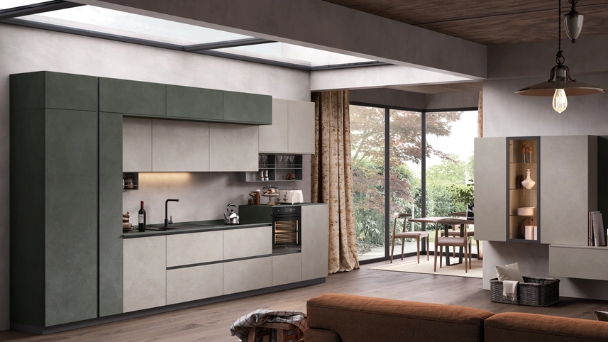 Cucina lineare Moderna Materia 01 di Essebi