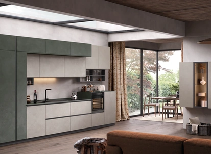 Cucina lineare Moderna Materia 01 di Essebi