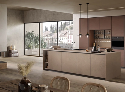 Cucina Moderna con isola Materia 04 di Essebi